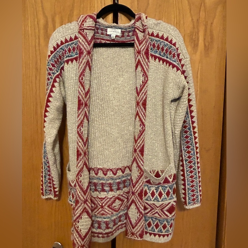 Lucky Brand hooded cardigan size medium